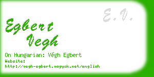 egbert vegh business card